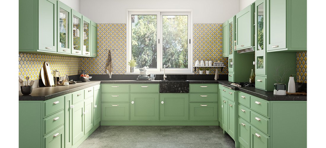 U Shaped Modular Kitchen